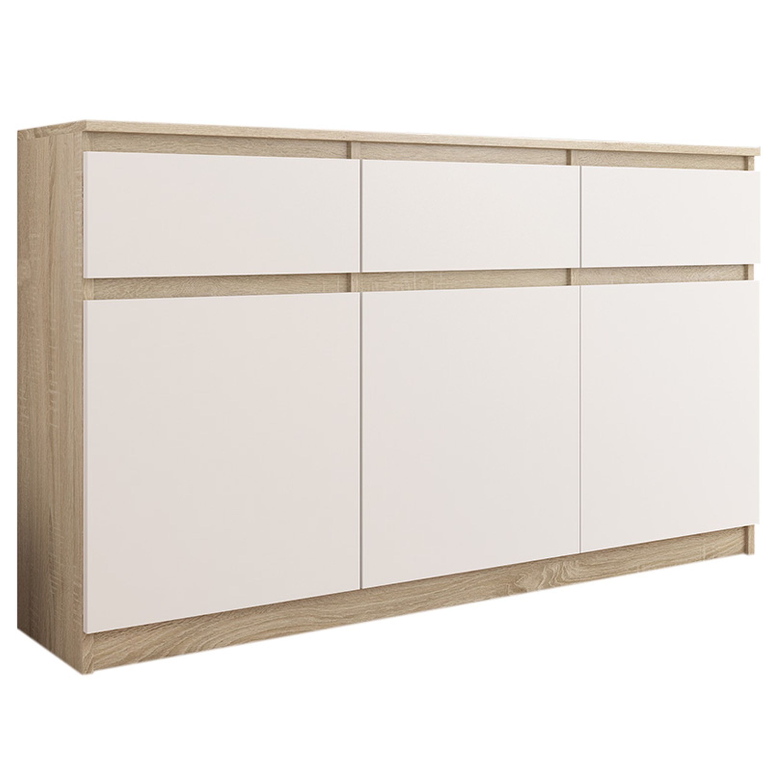Framire komoda 98 cm 3 stalčiai sonoma spalva