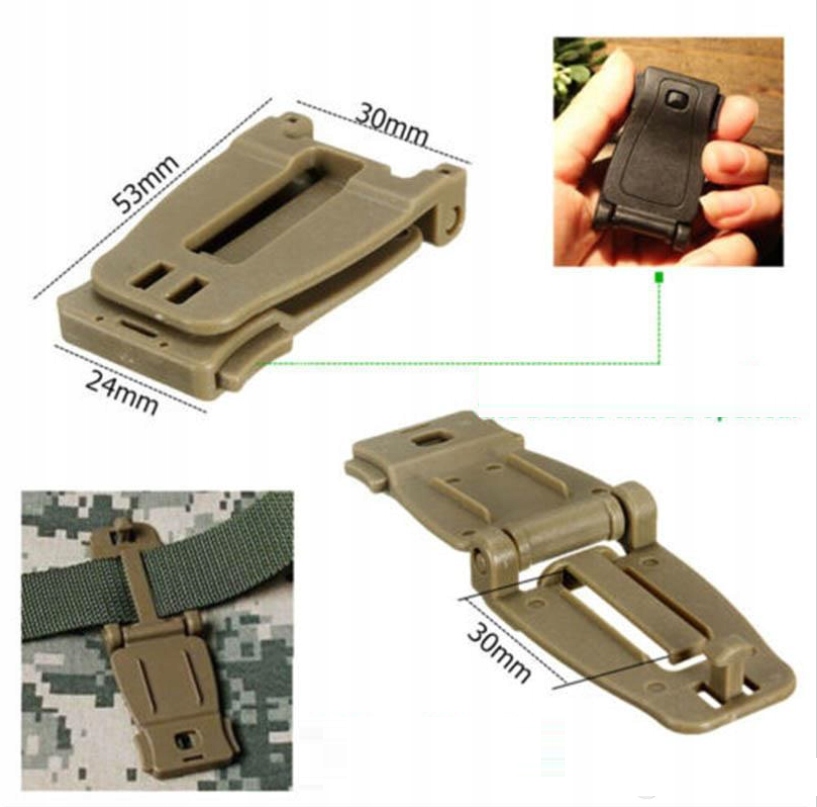 MOLLE HOLDER EDC STRAP TOBRA CONNECTOR KURIŠNĖS DIRŽELAI