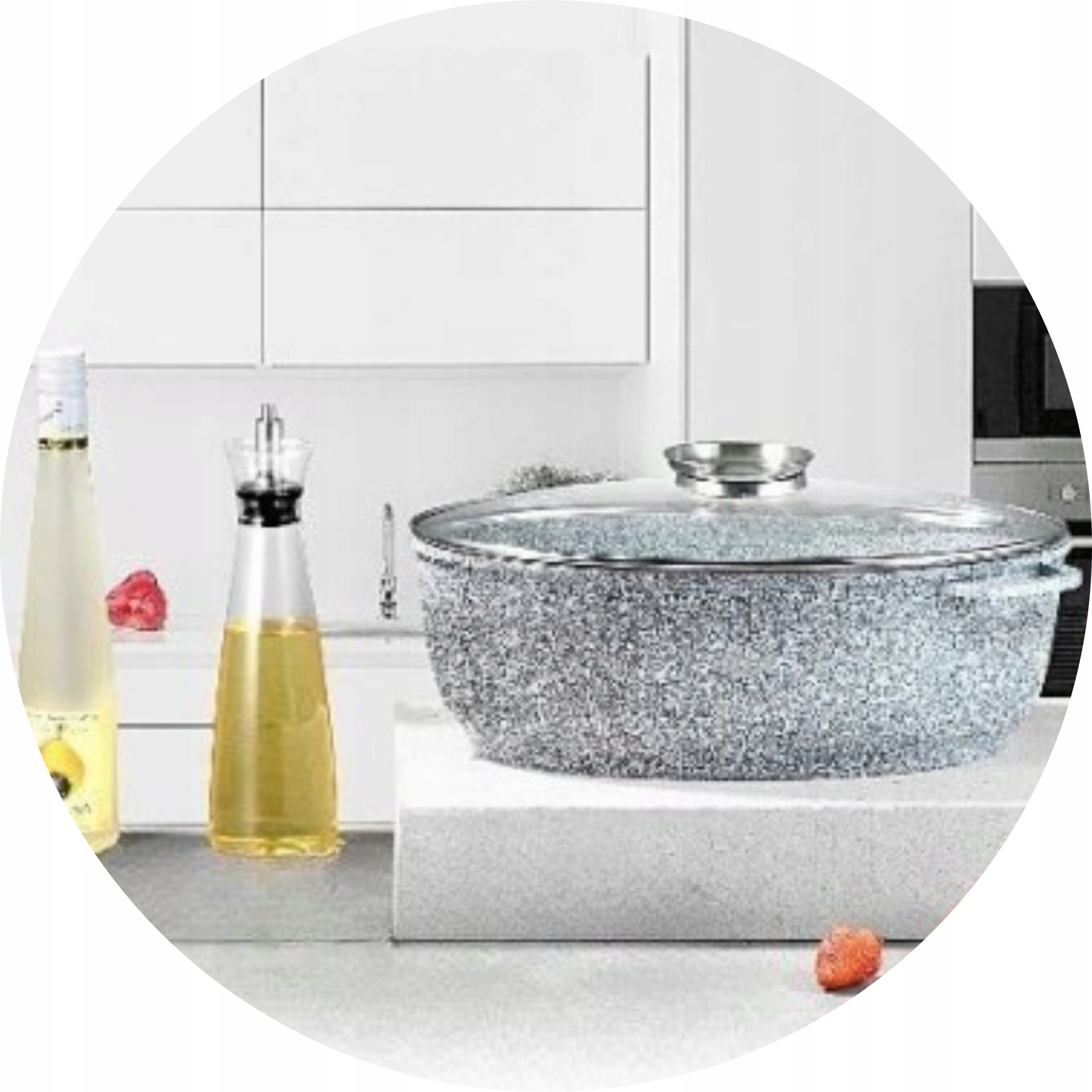 DIDELĖ skrudinimo skarda EDENBERG GOOSE NELIMPANČIUS MARMURO AROMATAS 38cm 8.0L