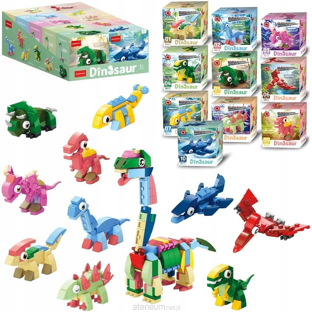 Blocks 35 el dinozaurų kaladėlių kaladėlės vaikams dinozauras Brontosaurus 0002