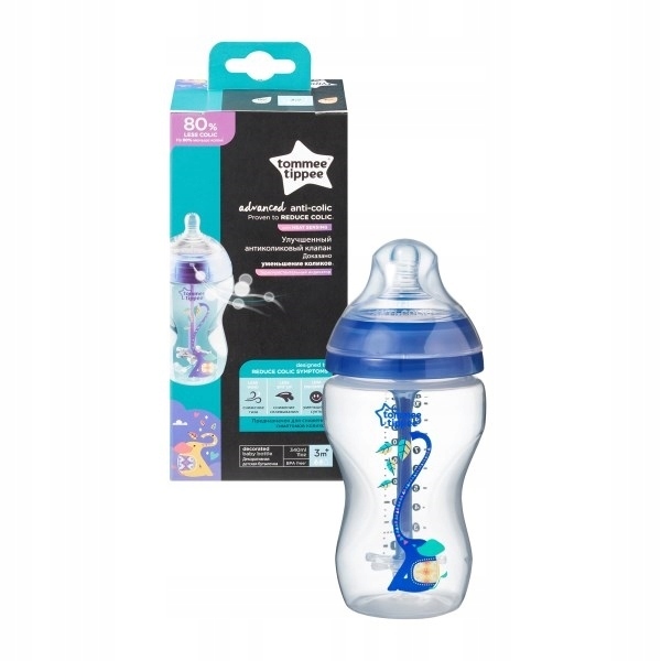 Tommee Tippee anti-kolika butelka 340 ml mėlyna