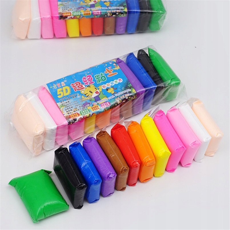 Plastilinas Plastilino rinkinys iš 12 spalvų Minkštas modeliuojamasis molis