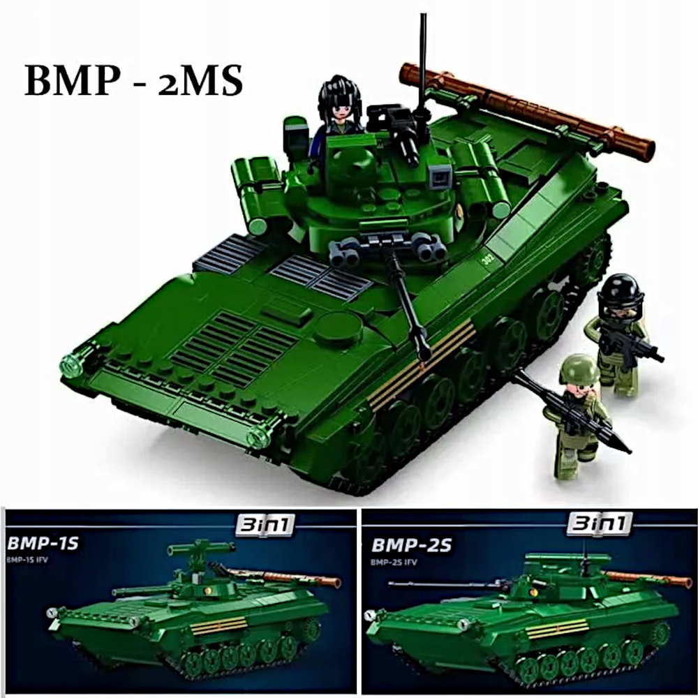 Sluban konstruktoriniai klockai tankas BWP-2MS