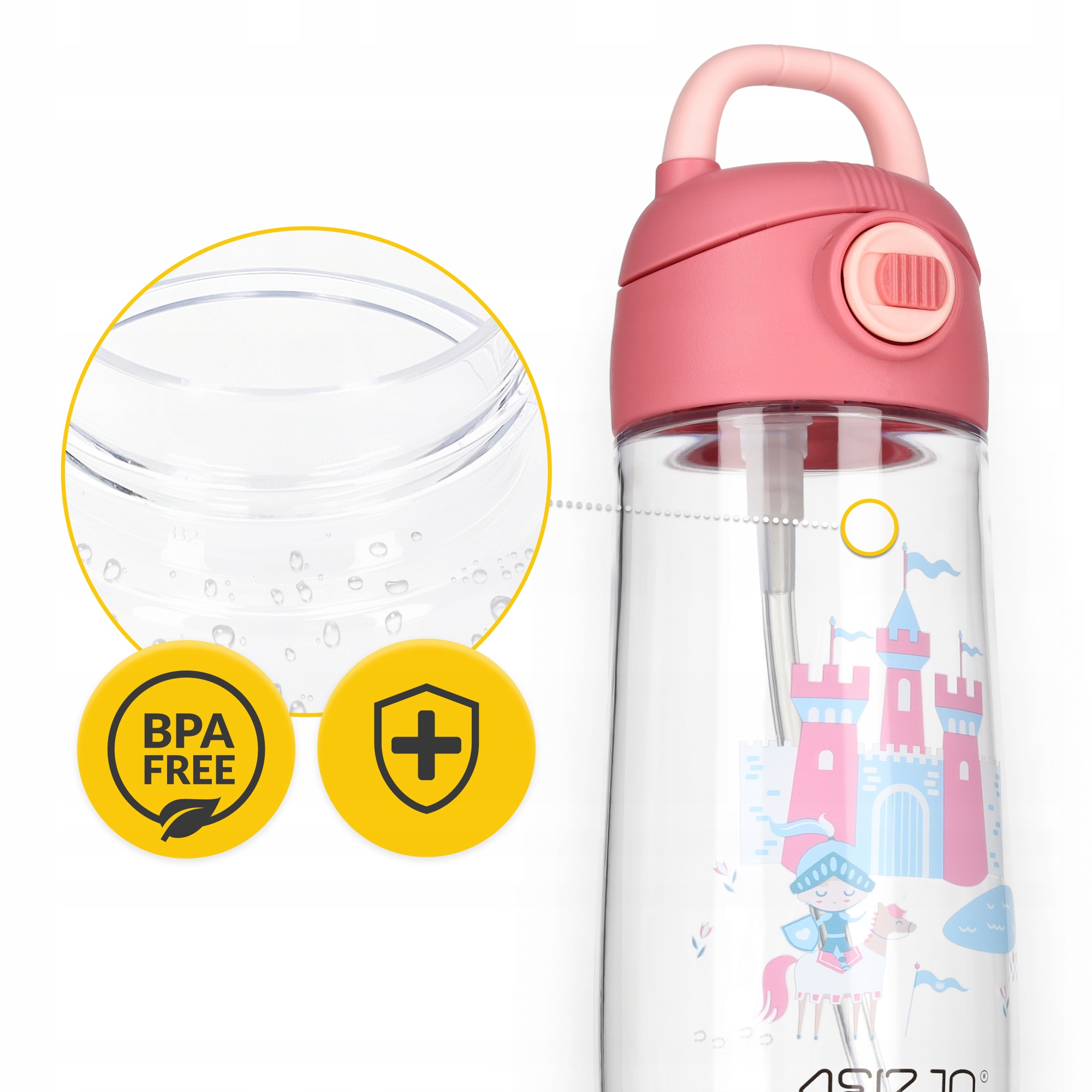 VANDENS BUTELIS VAIKŲ BUTELIŲ GĖRIMAS MOKYKLUI TRITAN SPORTS 550 ML