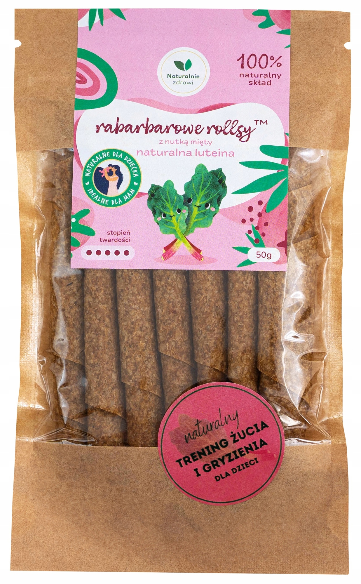 Naturalnie Zdrowi rabarbaro bandelės su luteiniu 50g