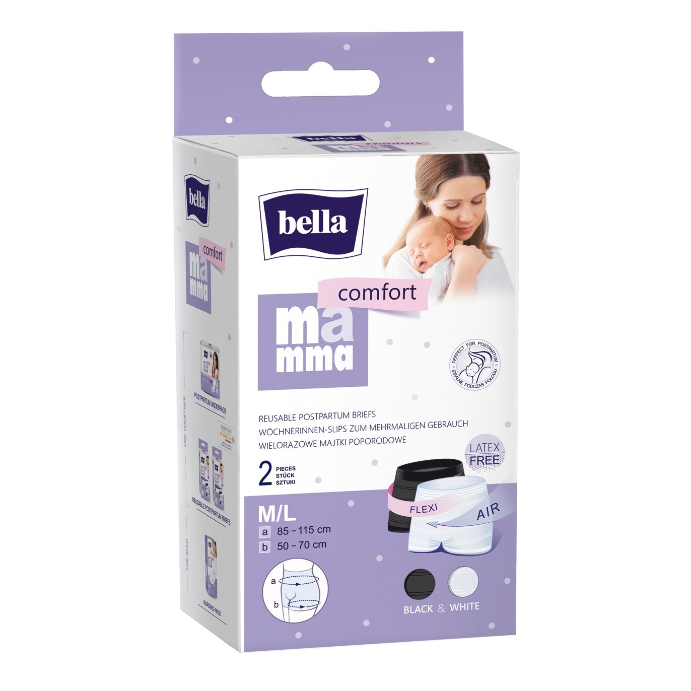Bella poporodinio laikotarpio kelnės M/L dydžio 2 vnt.