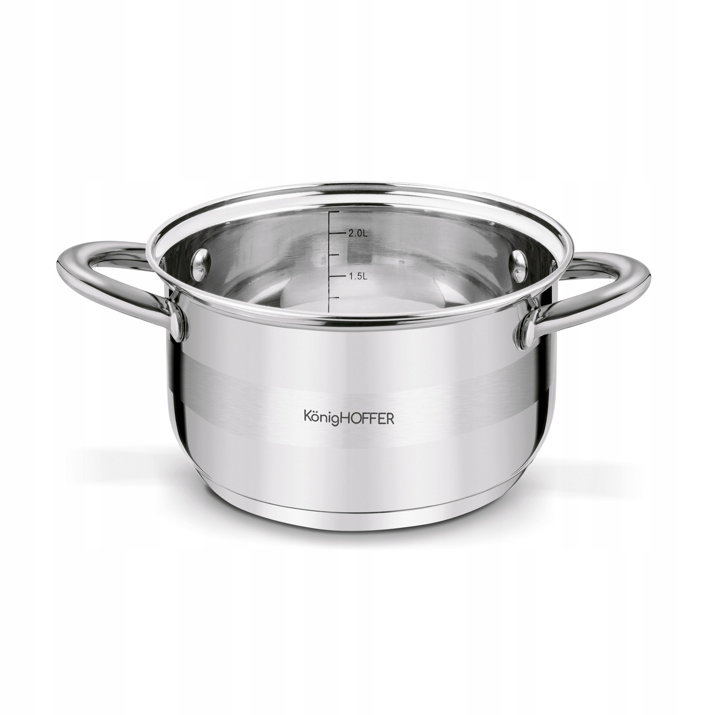 INDUKCINIS PUODAS Dujinis Plieninis dangtis Tvirtas Konighoffer Faro 2.6L 18cm