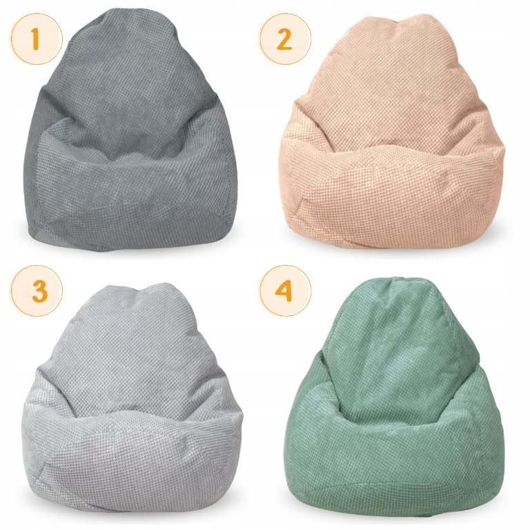 Patogus fotelis Pouf Sako 60x50cm minkštas pliušinis pilkas šviesus sėdynė