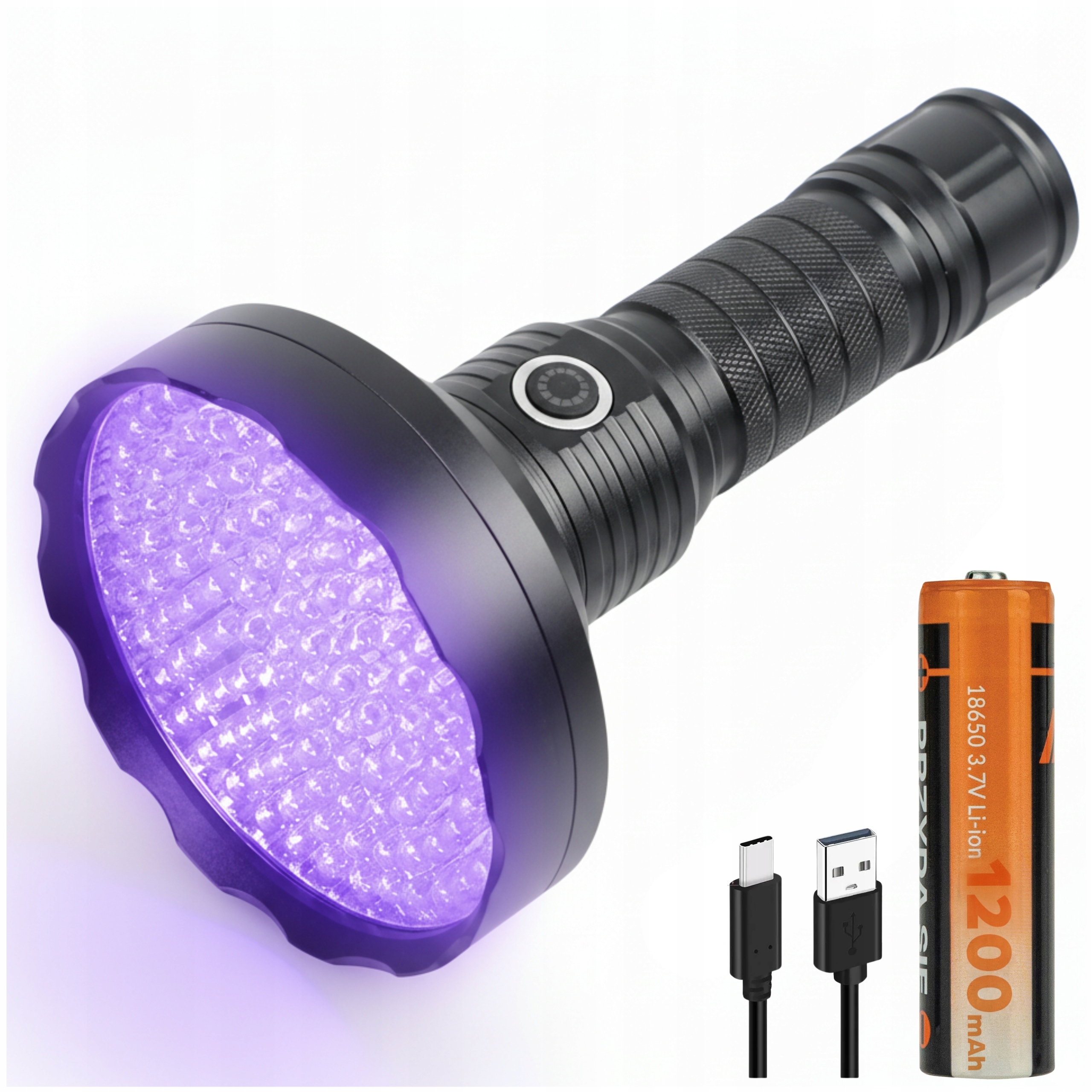 128 LED 395 nm USB-C SONOVO UV žibintuvėlis gintarui ir aptikimui