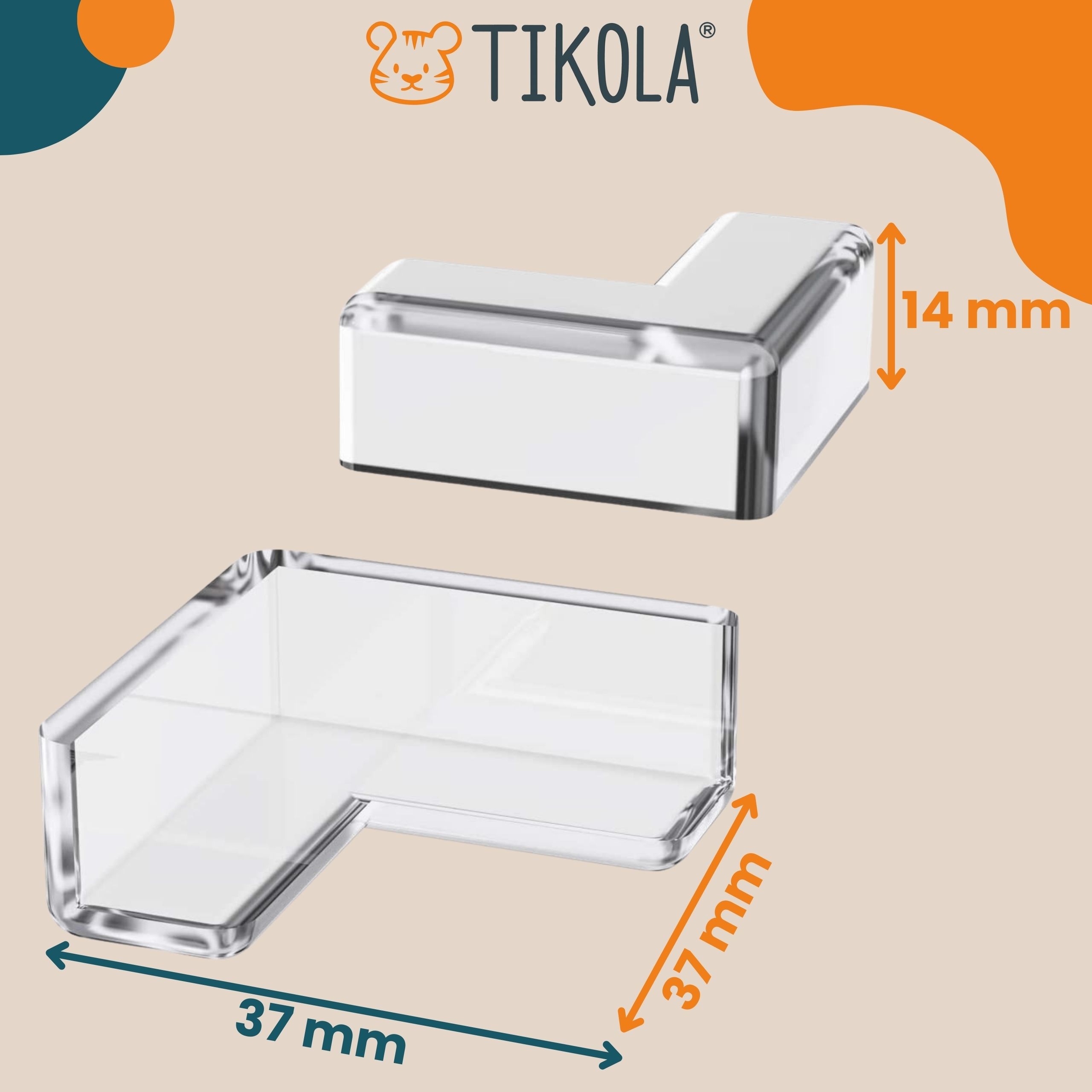 Zabezpieczenia narożników Tikola do mebli stołu