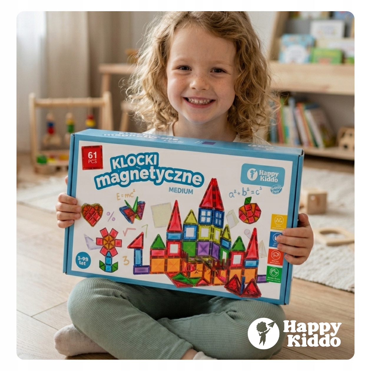 Happy Kiddo magnetiniai konstruktoriai pilis ir auto