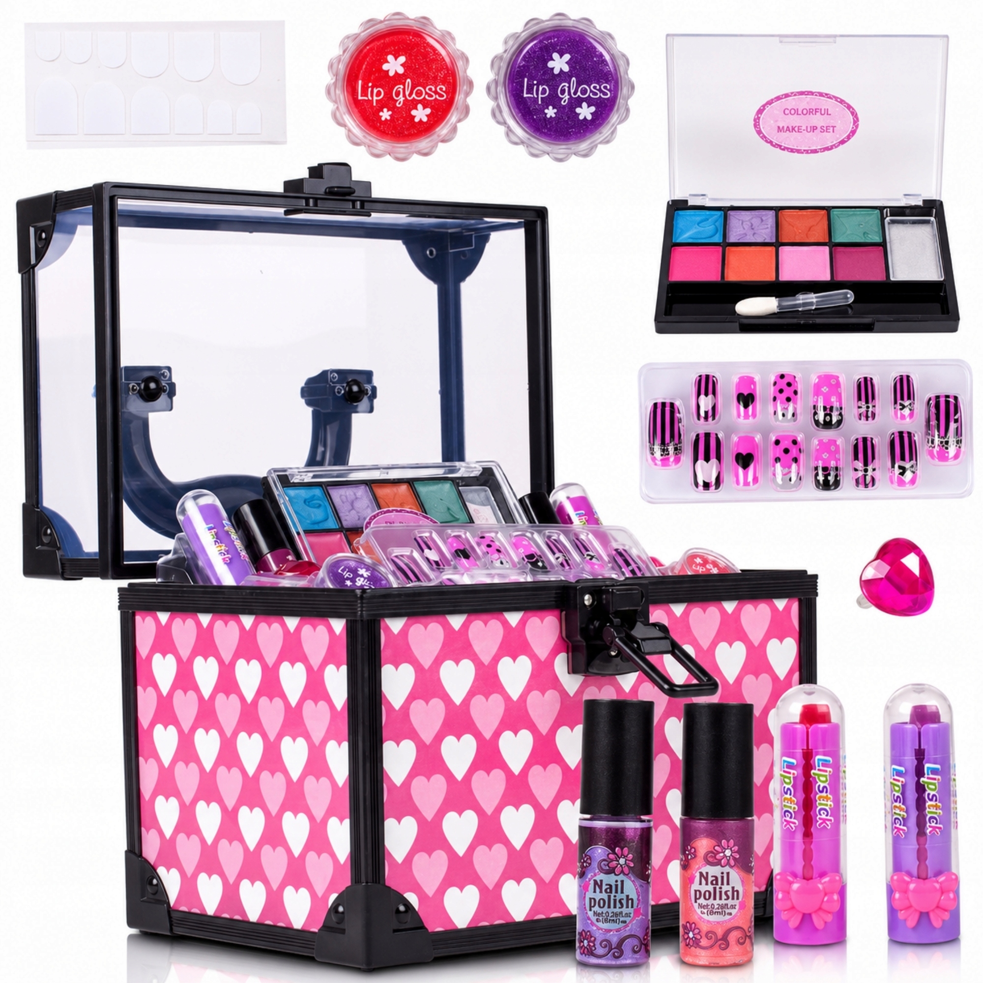 Makiažo ir nagų kosmetikos dėžutė mažosios princesės Home Spa