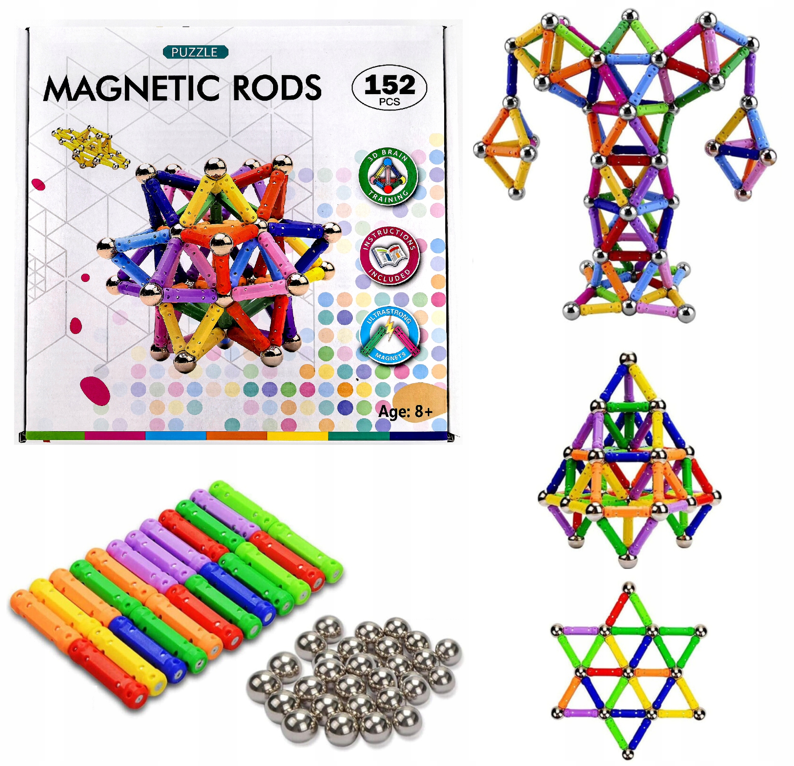 Logic Neocube magnetiniai rutuliai 152 el XXL
