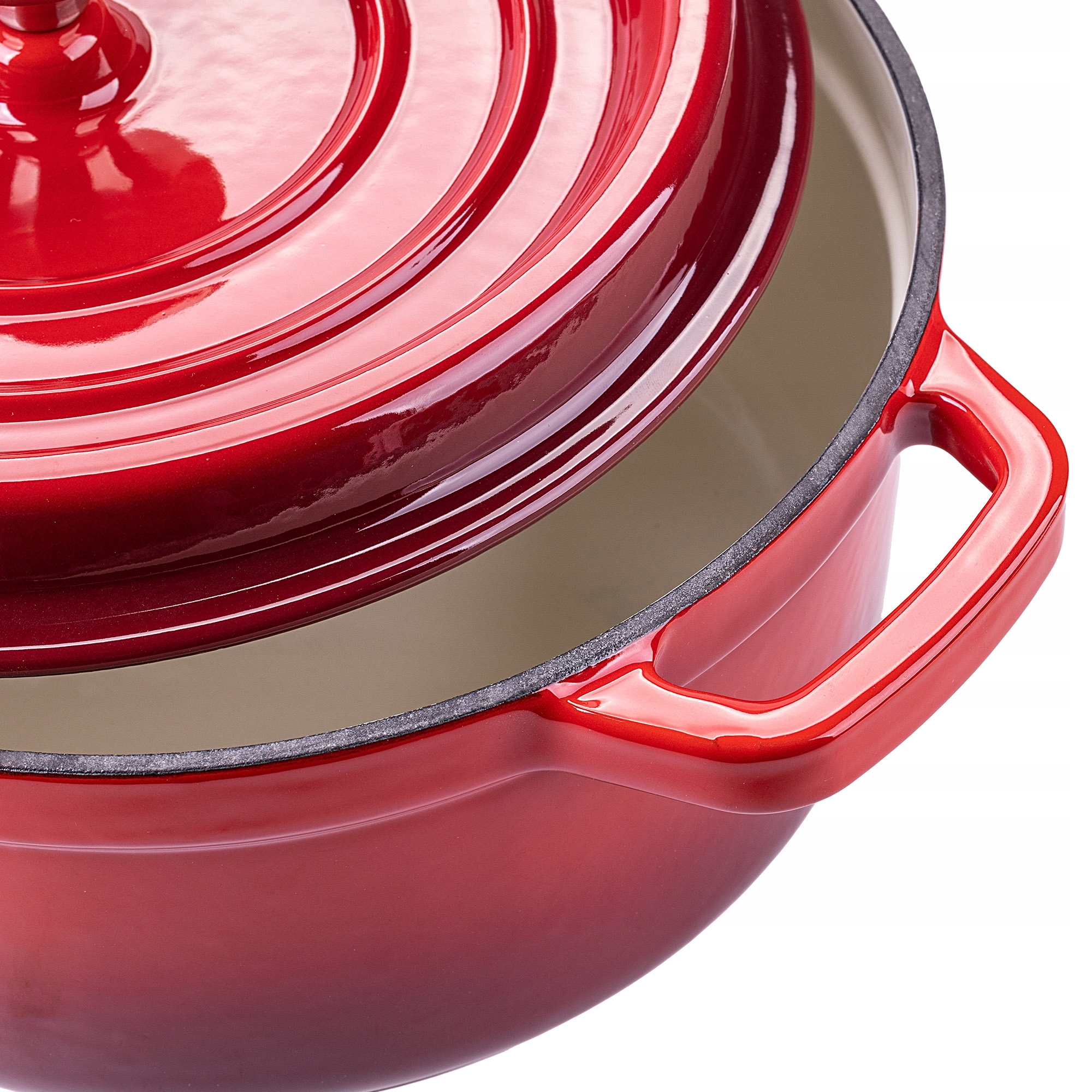 EMALINIS KETUS PUODAS 4,5 L SU DANGIU DUJINĖS DIDELIOS KROSTELĖS 23 cm