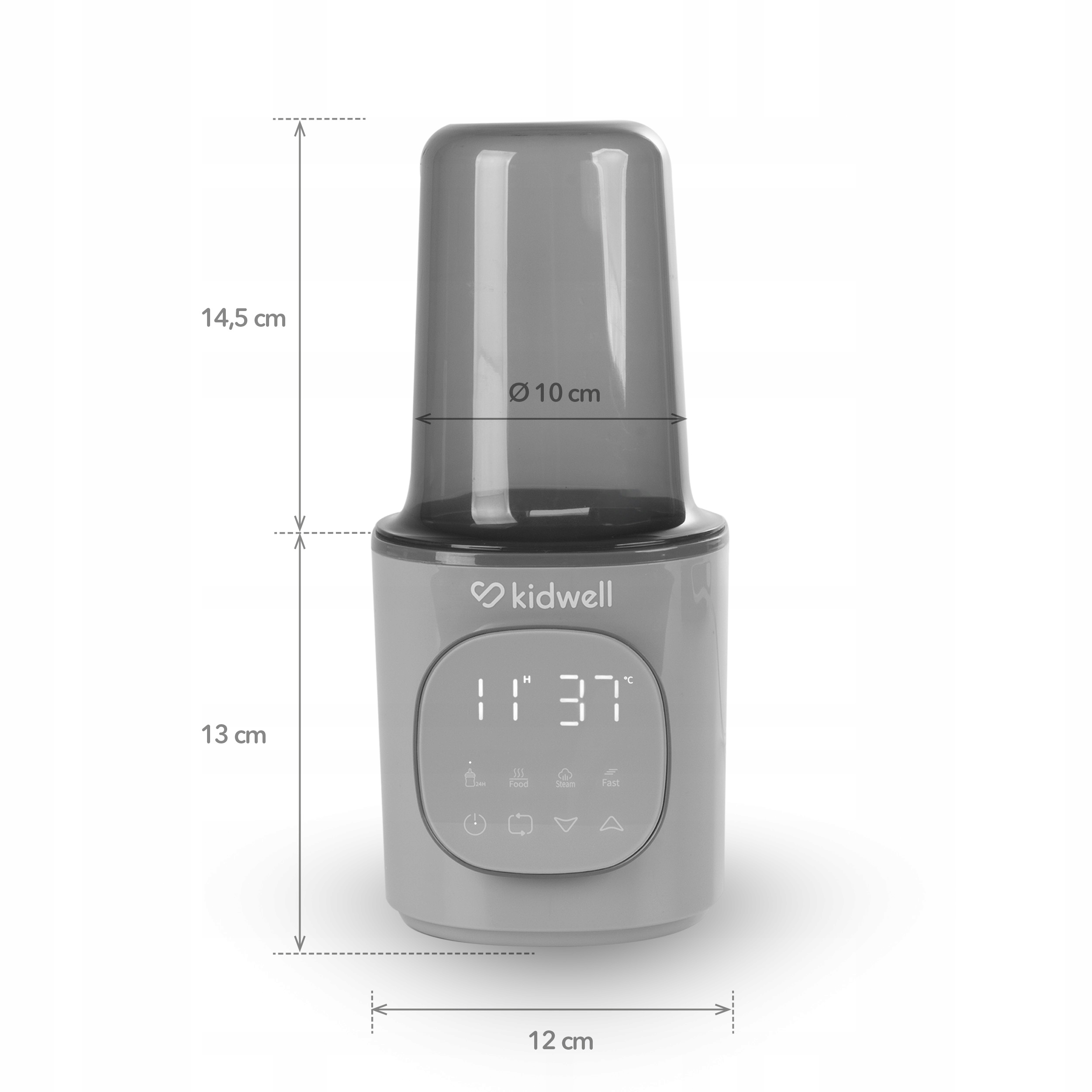 GALA butelių šildytuvas Grey Kidwell 4-in-1 sterilizatorius