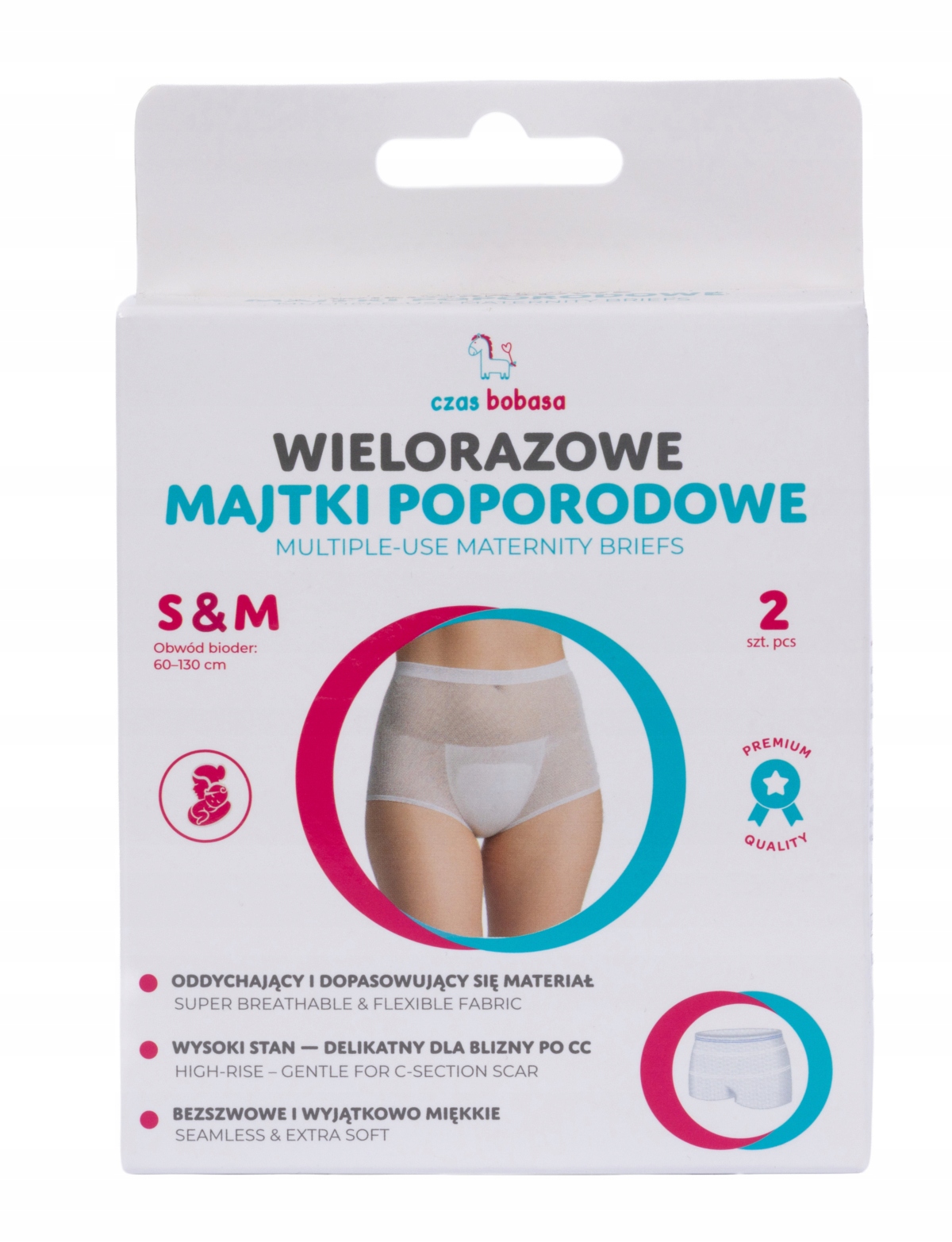 Czas Bobasa daugkartinės nėščios moters kelnaitės S/M