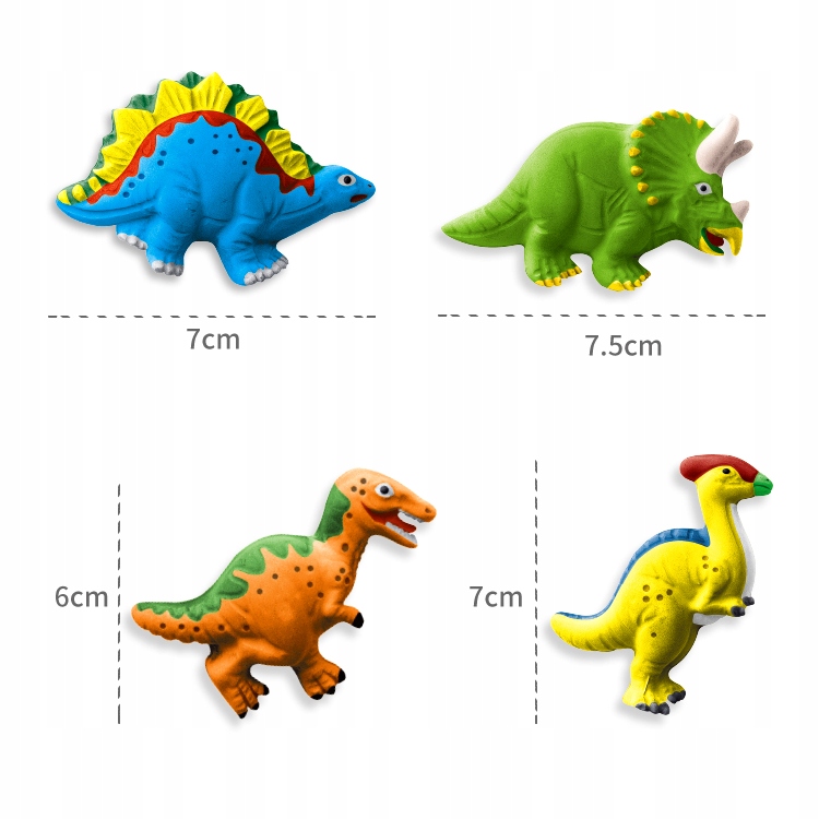 Rinkinys vaikiškoms 3D dinozaurų figūroms dažyti