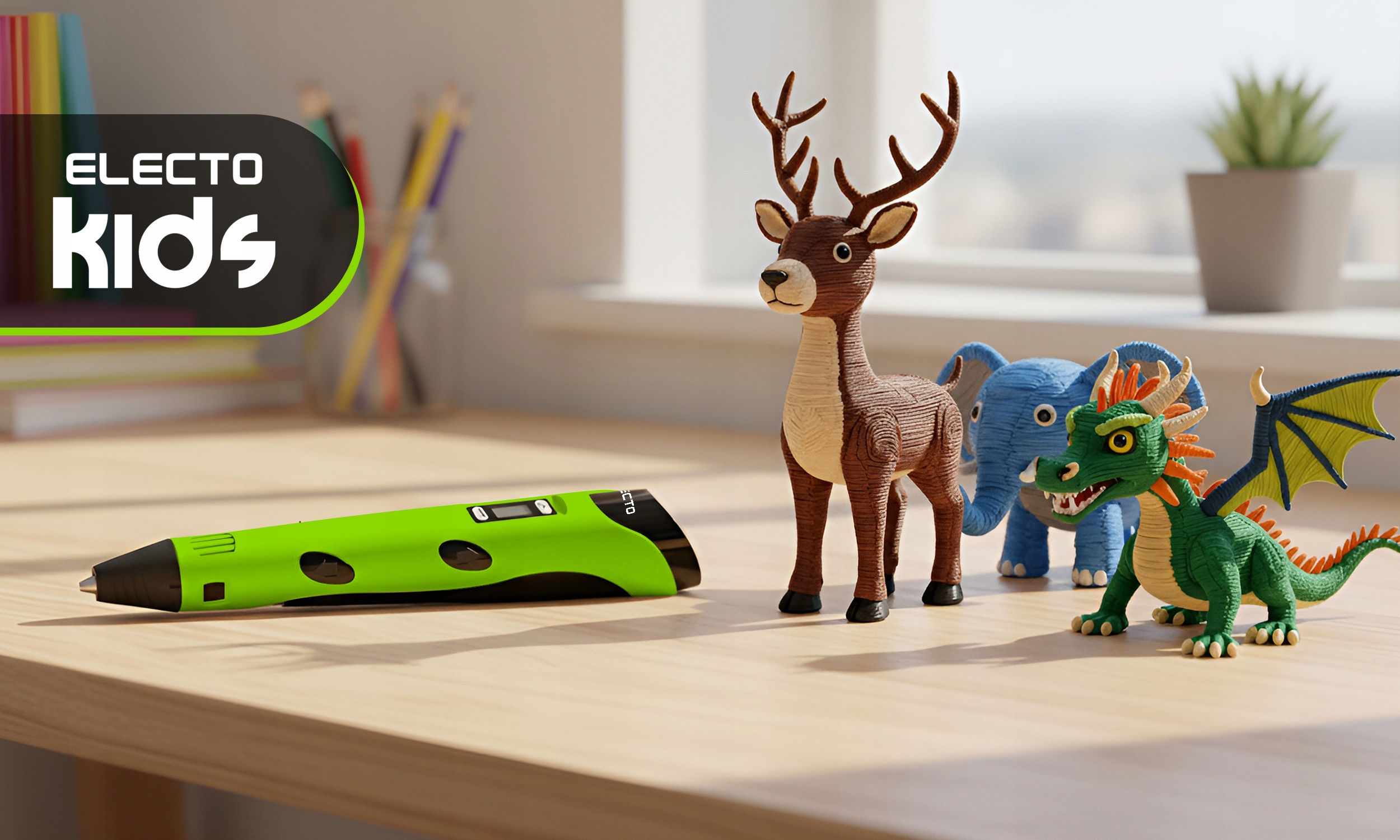 3D RAŠIKLIŲ RINKINYS VAIKAMS 3D SPAUSDINTUVAS + KASETĖS 260 METRU + ŠABLONAI