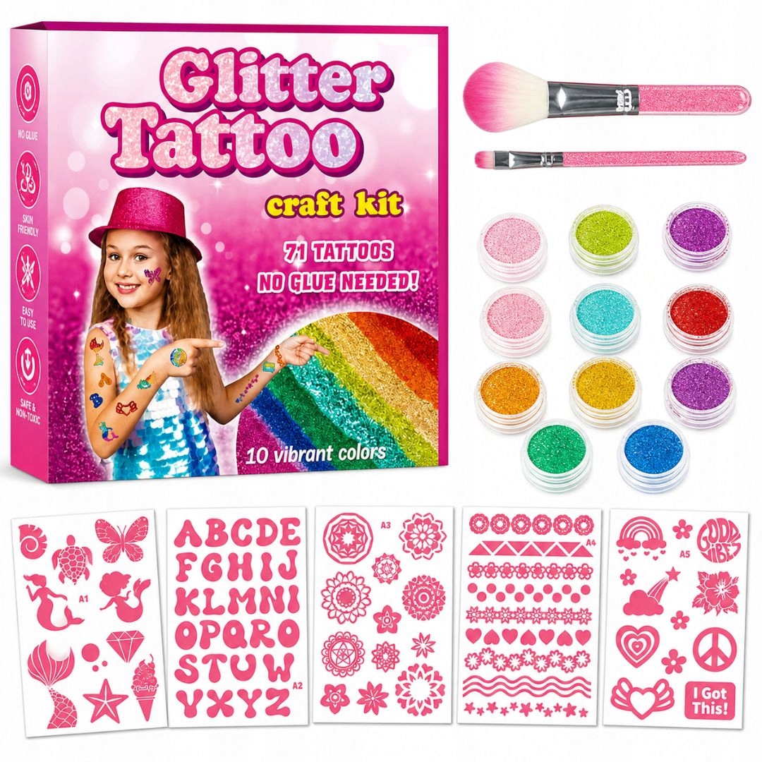 Bakalu tatuiruočių rinkinys su brokatais - nuo 3 metų