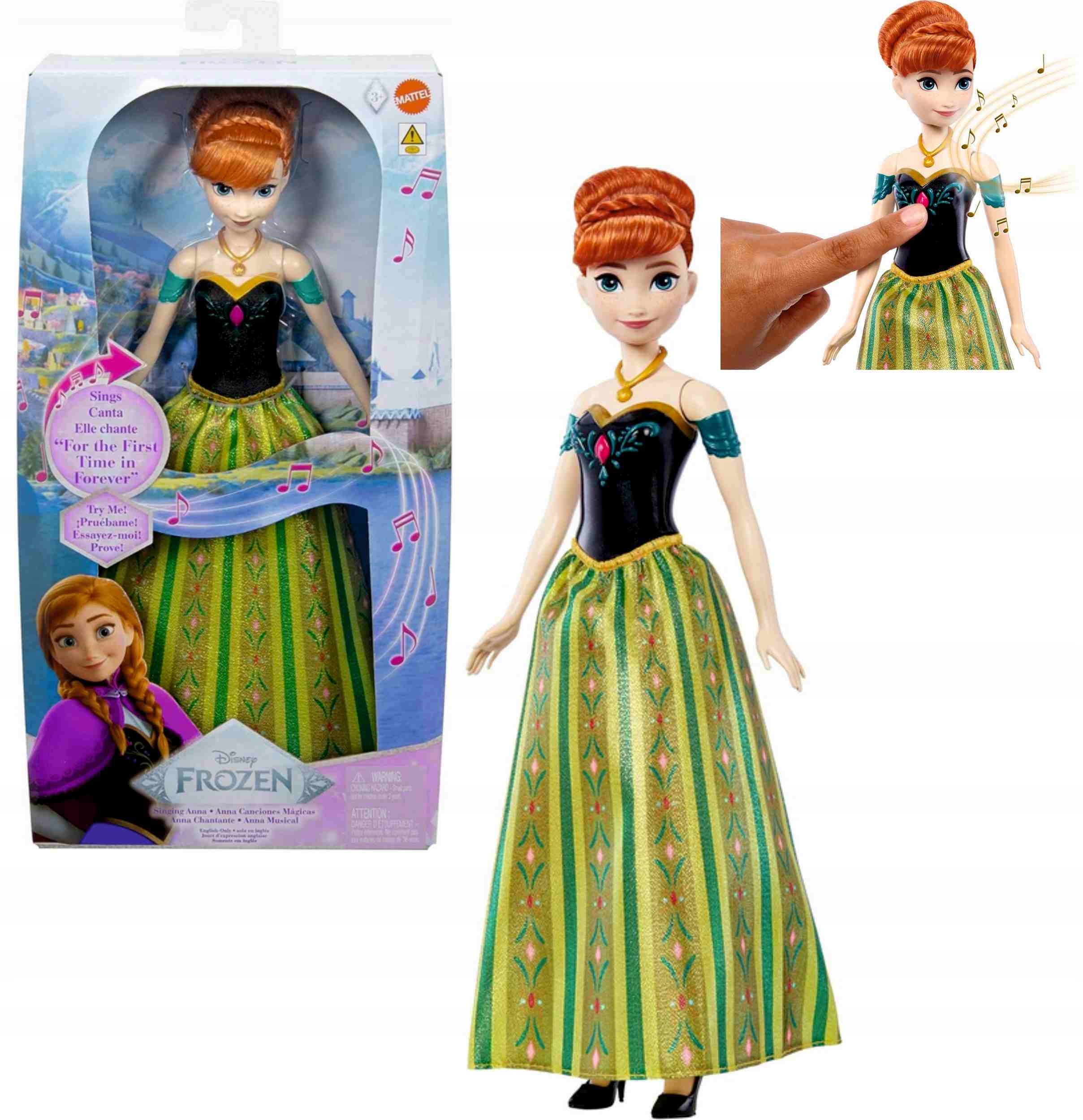 Disney Frozen ANNA Dainuojanti LĖLĖ Dainuojanti „Pirmą kartą“ 3+ vaikai
