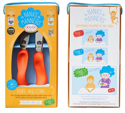 Nana's Manners peiliukai oranžiniai 3-9 metų