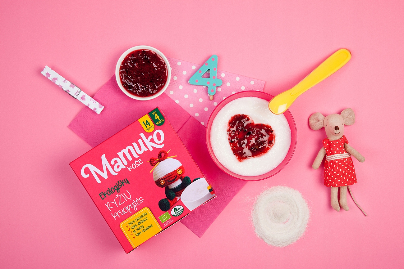 Ryžių košė iš ekologinio ES ūkininkavimo vaikams Natural Mamuko 4m+