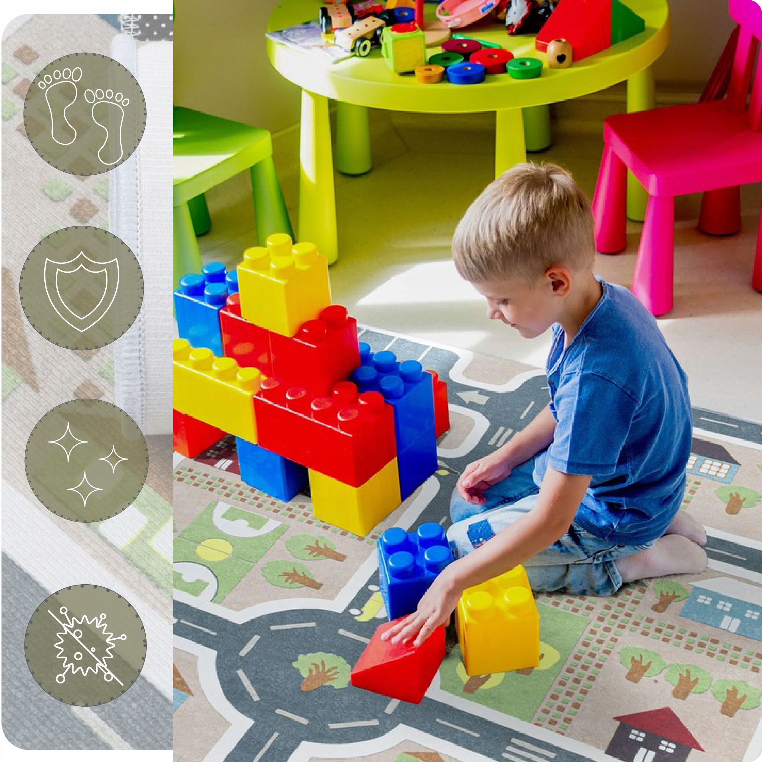 e-floor vaikų kilimas miesto gatvės 100x150 cm