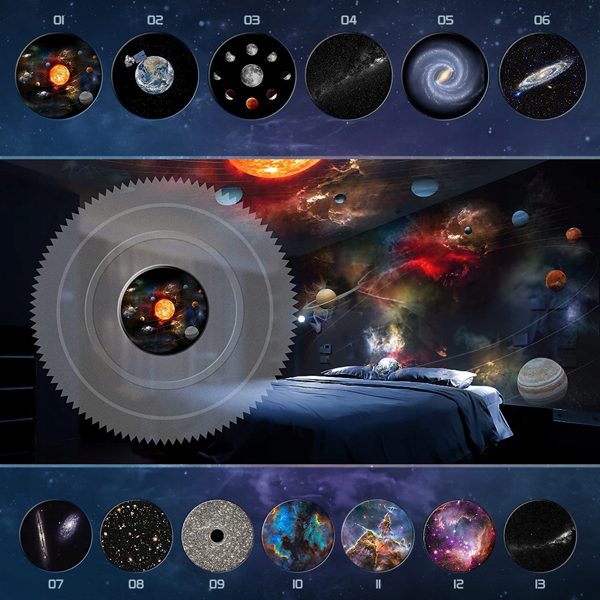 Žvaigždžių projektorius planetariumo 360 laipsnių
