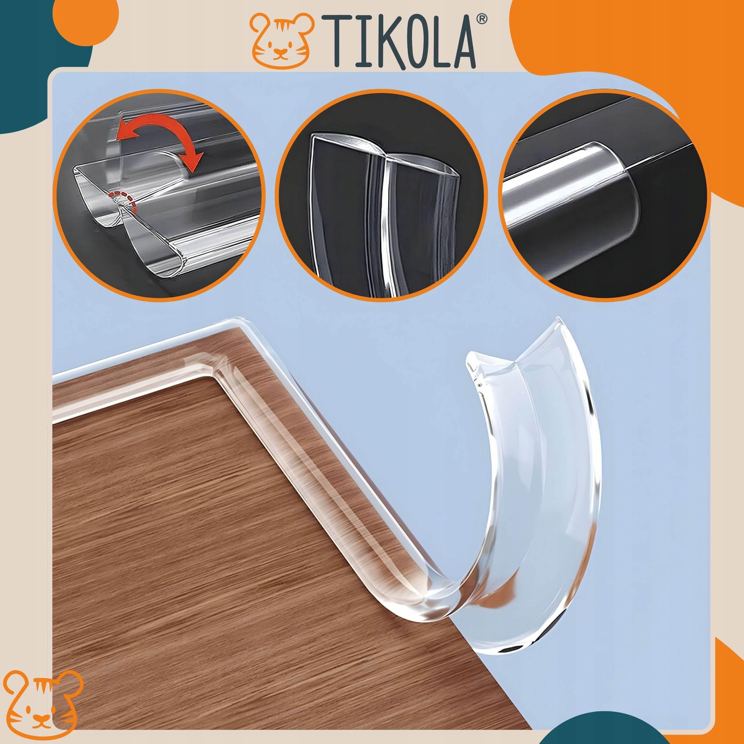 Tikola silikoninė briaunų apsauga stalo ir meblių 1 m