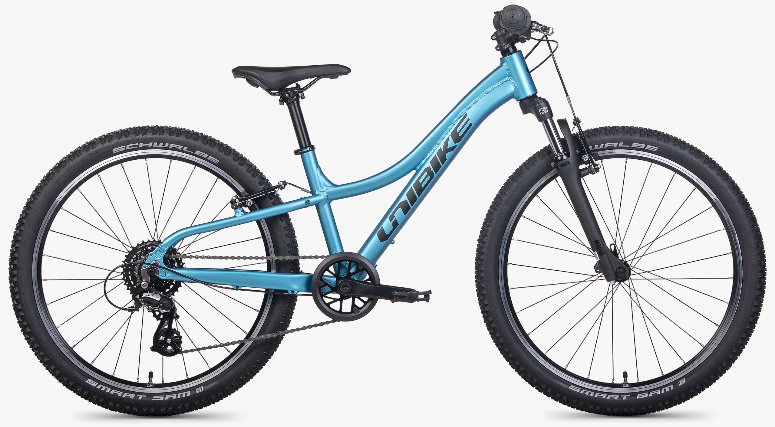 Unibike Smart 24" mėlynas 12" vaikiškas kalnų dviratis Pirmajai Komunijai