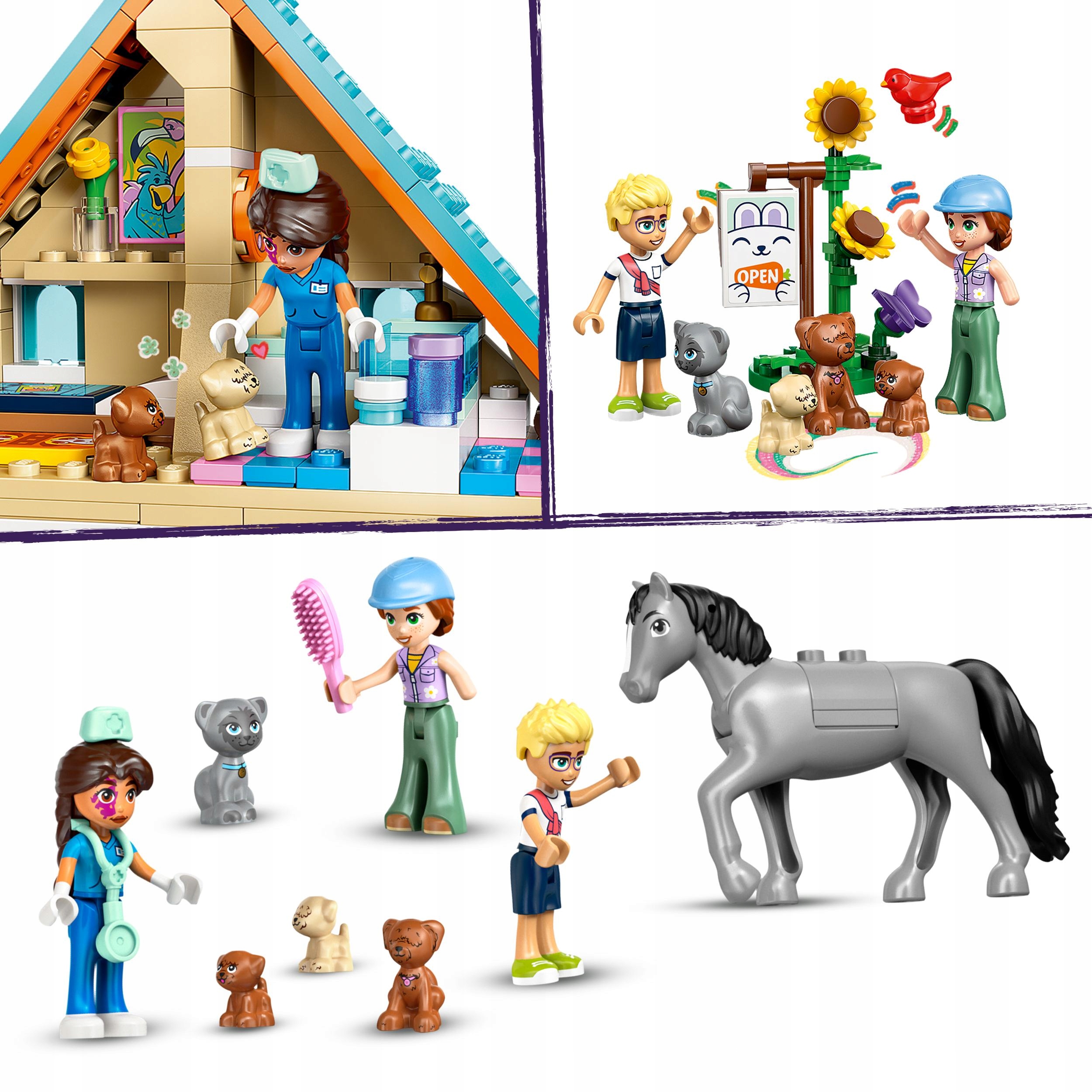 LEGO Friends 42651 žirgas ir gyvūnų klinika