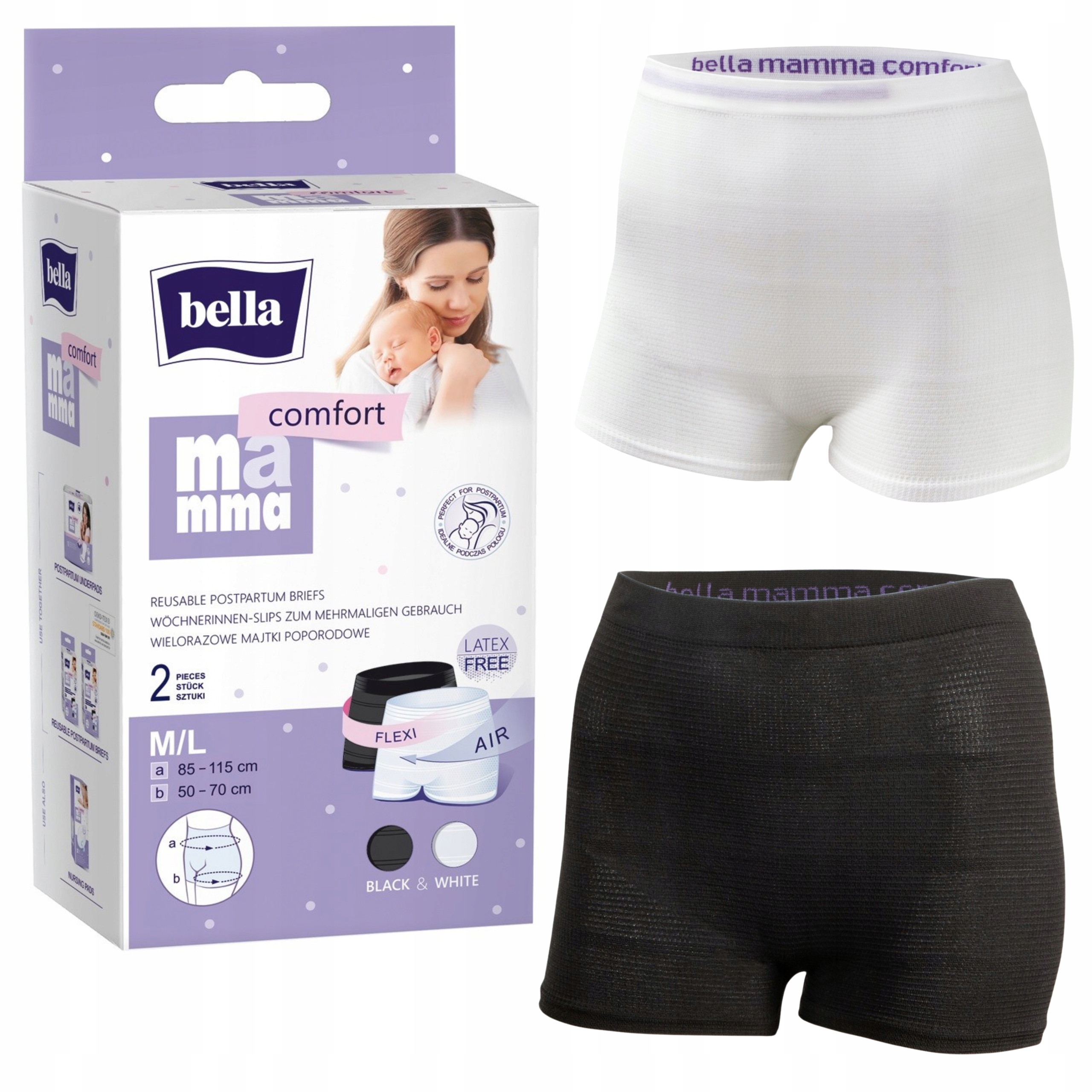 Bella poporodinio laikotarpio kelnės M/L dydžio 2 vnt.
