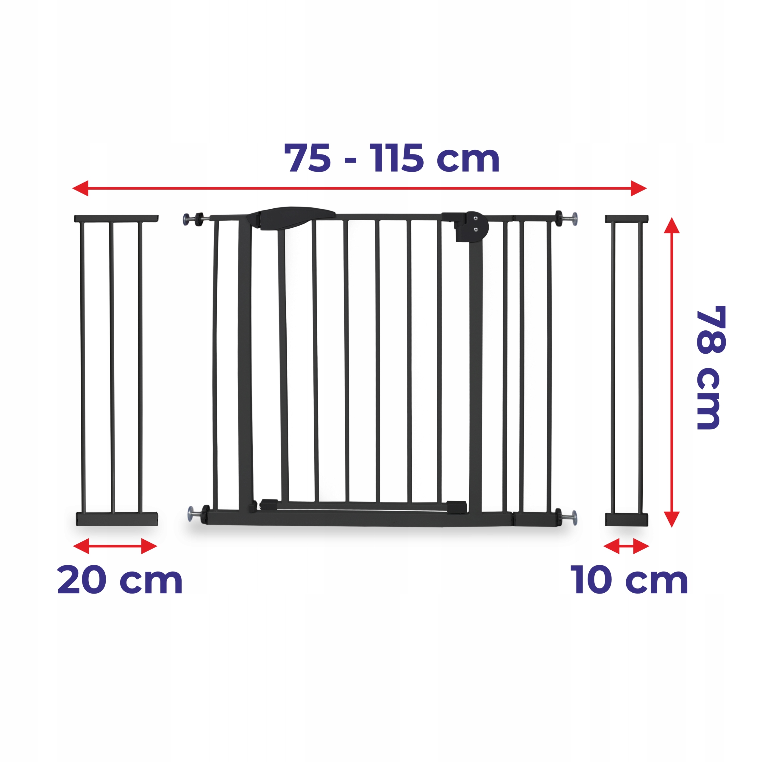 Apsauginė vartelė laiptams ir durim 75-115cm