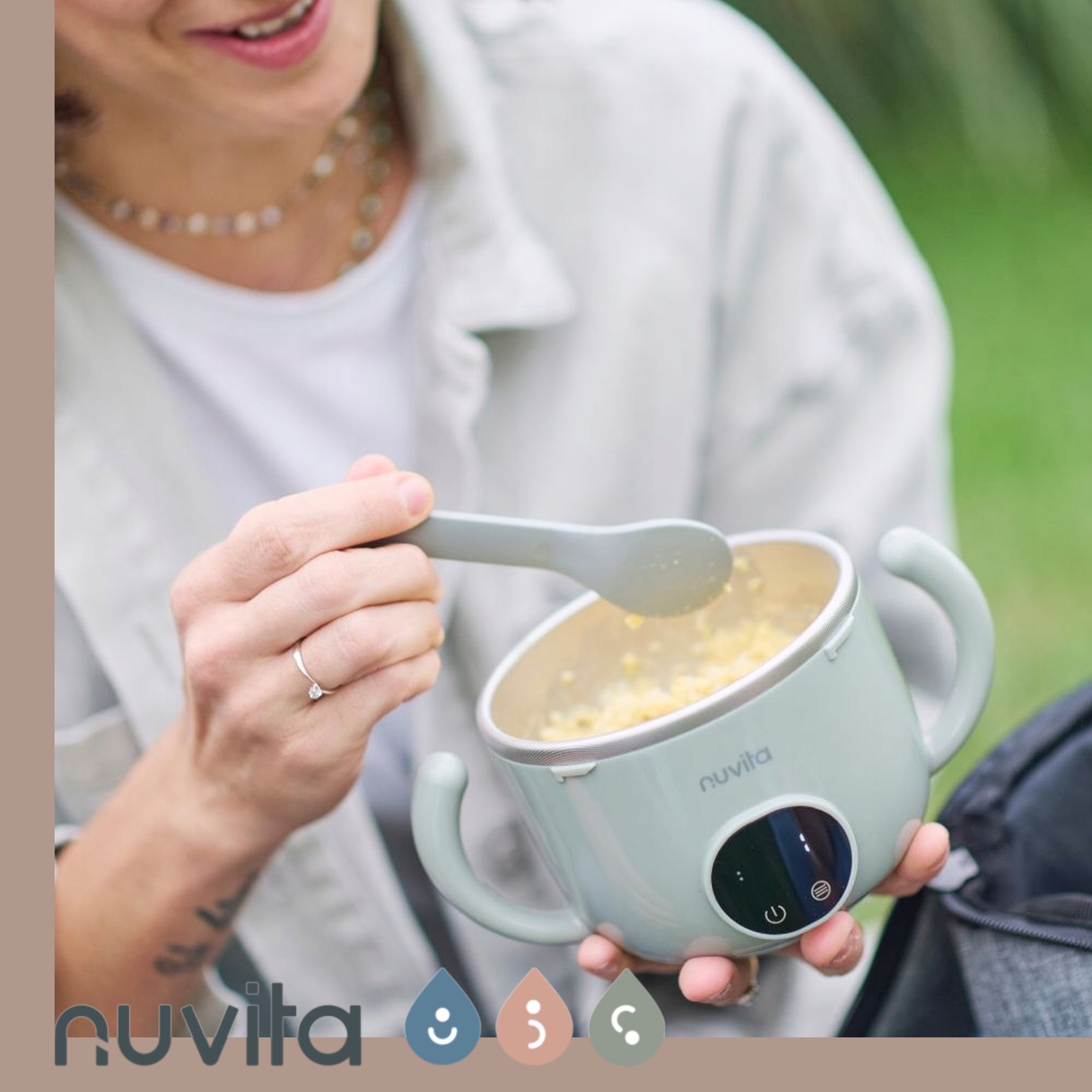 Nuvita premium nešiojamas pokylio šildytuvas su USB