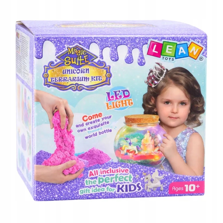 LEAN Toys terrariumas vienaragis LED šviesa