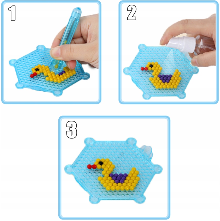 Mensen vandens karoliukai DIY šablonų rinkinys