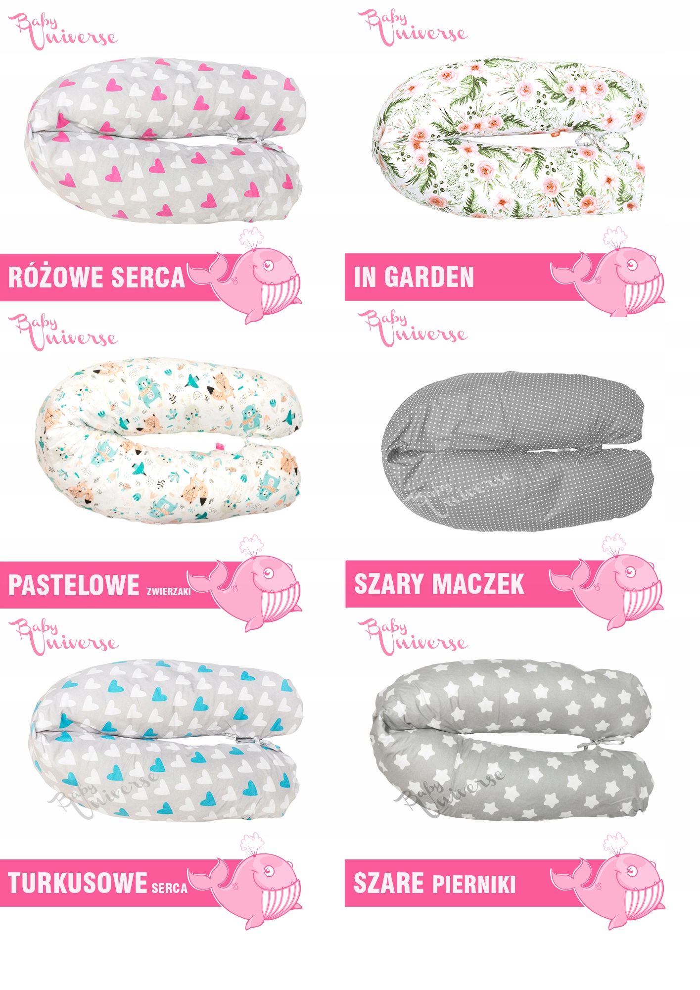 BabyUniverse rogiaus forma nėštumo ir žindymo pagalvė
