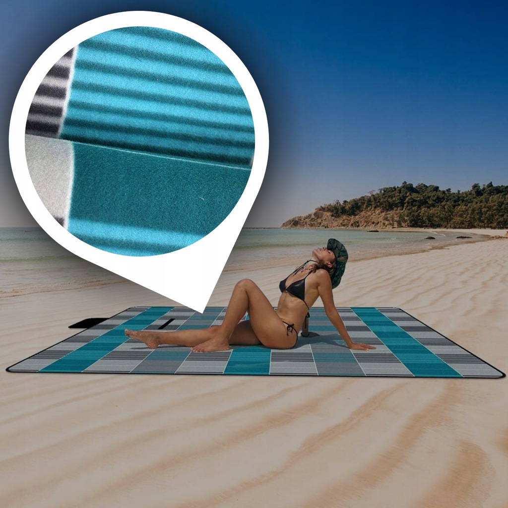 MEMFLOW piknikinis kilimas 200x200 cm, vandeniui atsparus