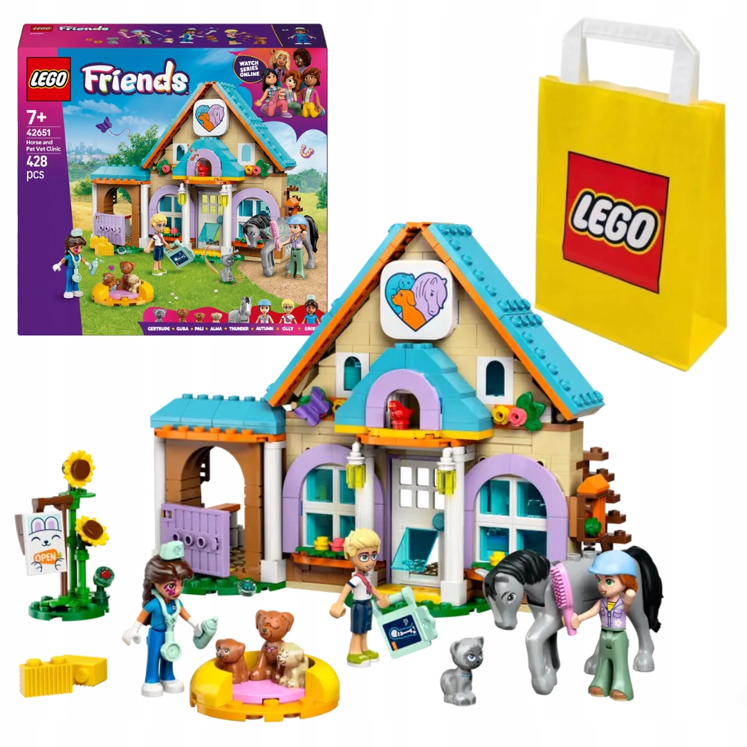 LEGO Friends 42651 žirgas ir gyvūnų klinika