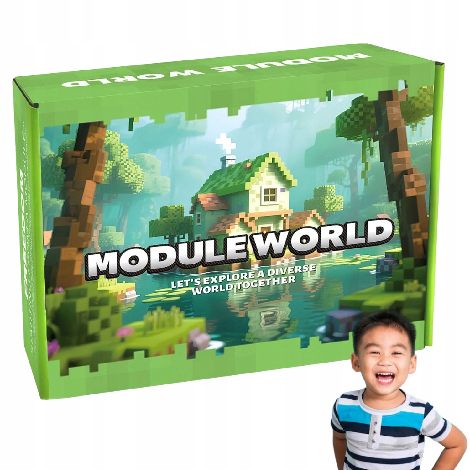 MAGNETINIŲ BLOKŲ KUBAS BIG SET 150 EL MODULE WORLD MIX