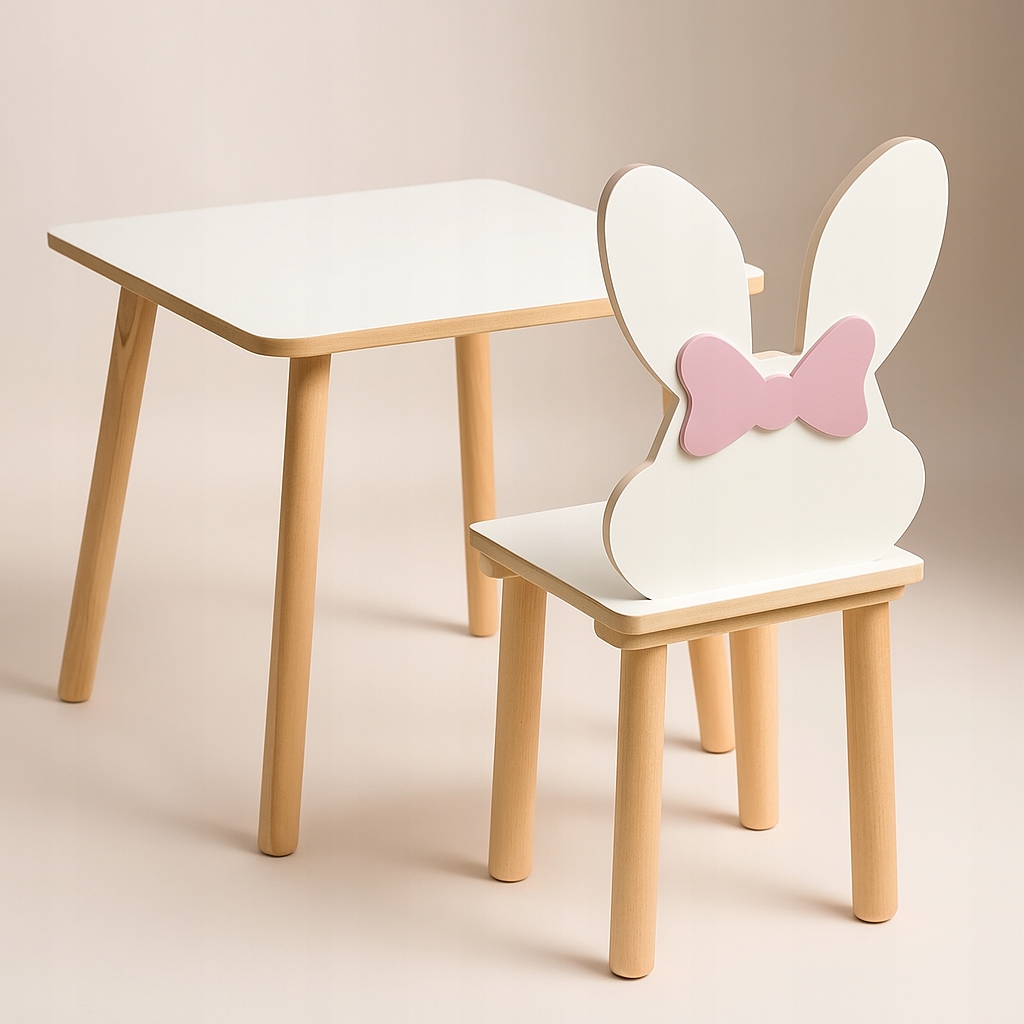 PlayPals Furniture stalas ir kėdutė Triušis 50 cm