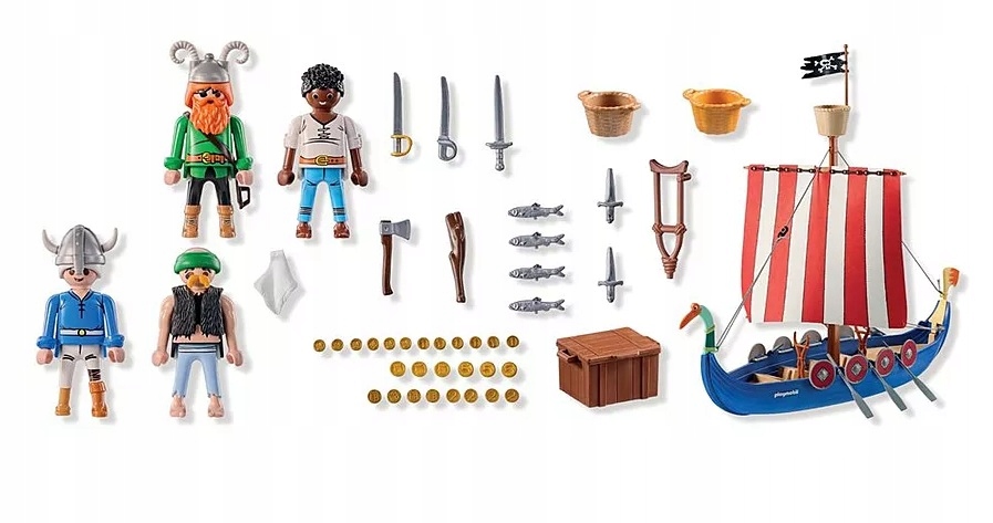 Playmobil Asterix pirati laivas 71888 su 4 figurėlėmis