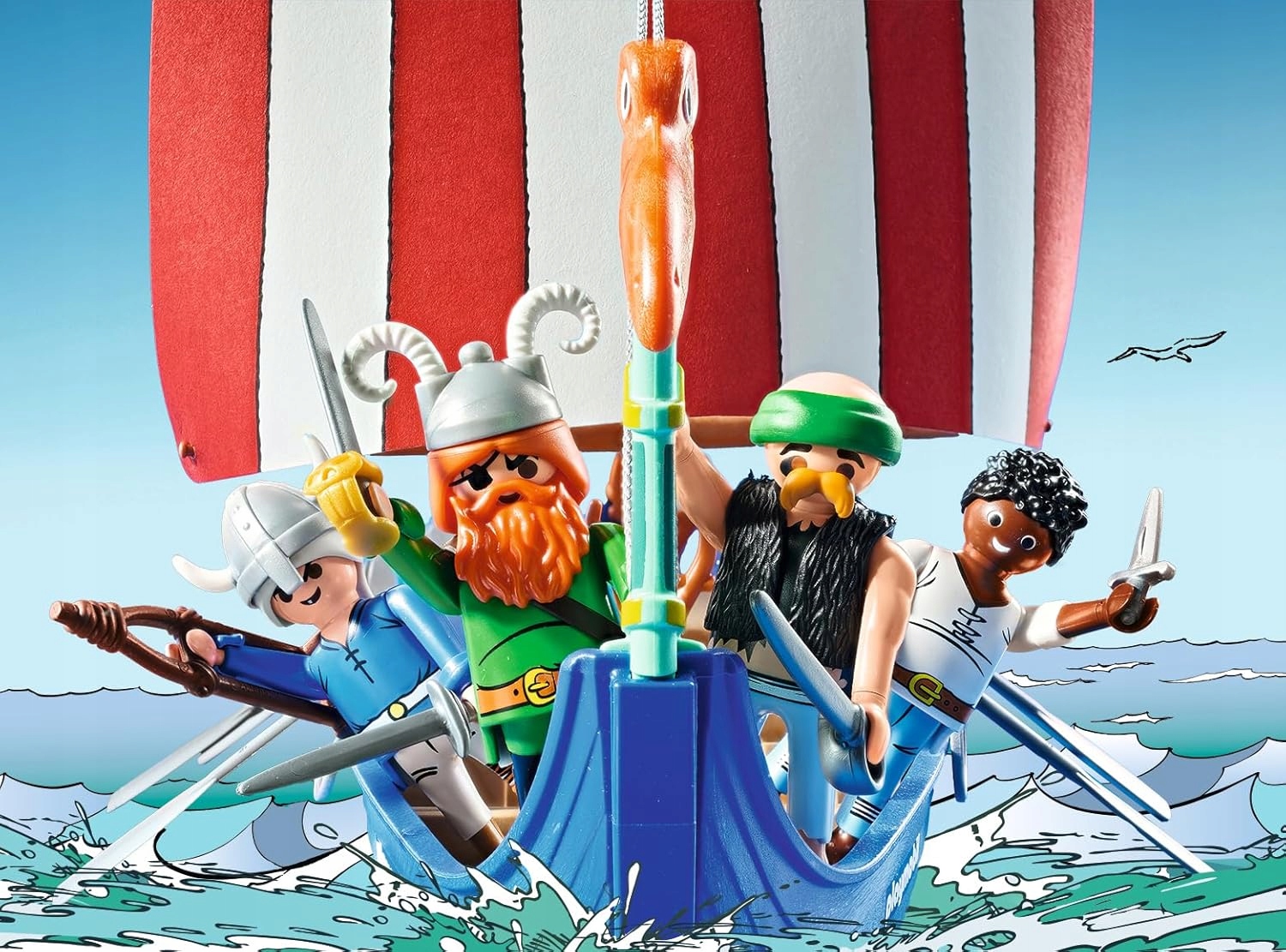 Playmobil Asterix pirati laivas 71888 su 4 figurėlėmis