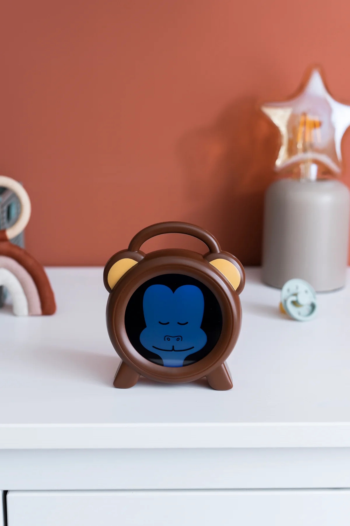 ŽADINTIS NAKTINIS LEMPAS MIEGO TRENIRUOTIS LED AVARUS LAIKRODIS VAIKUI MONKEY MONKEY
