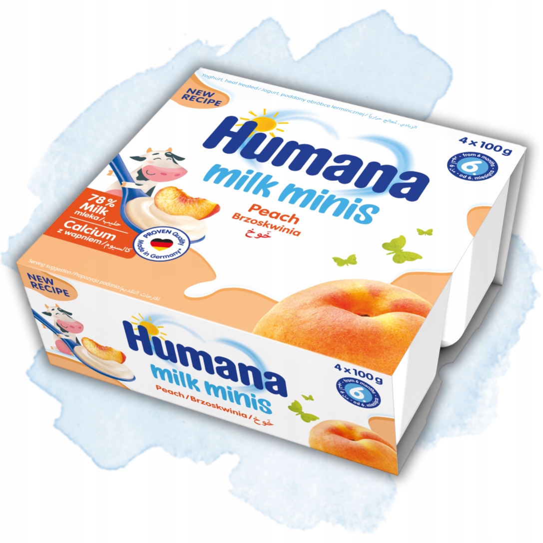 Humana braškių deserai nuo 6 mėn 4x100 g