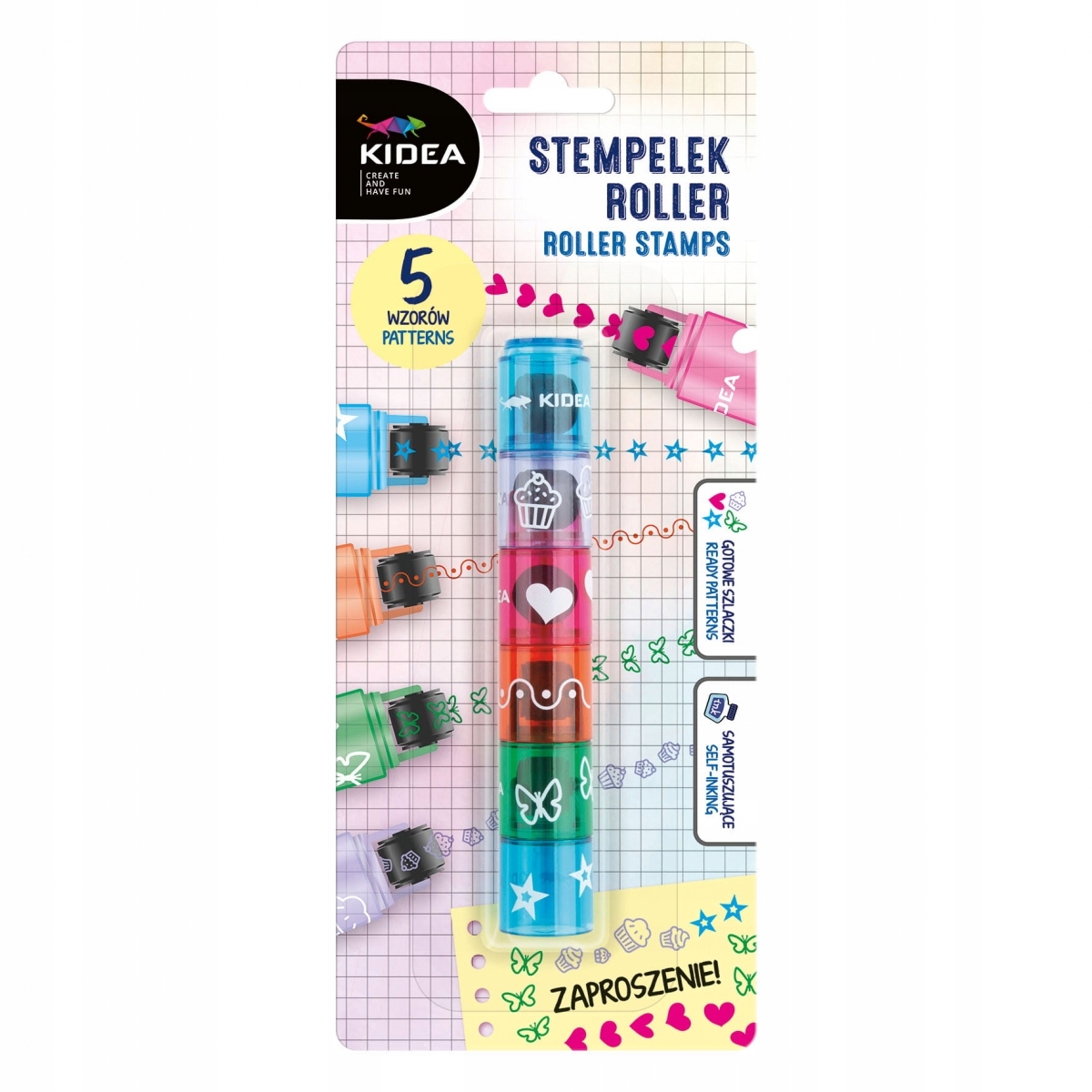 Kidea 5in1 žymeklis su spalvotais ornamentais