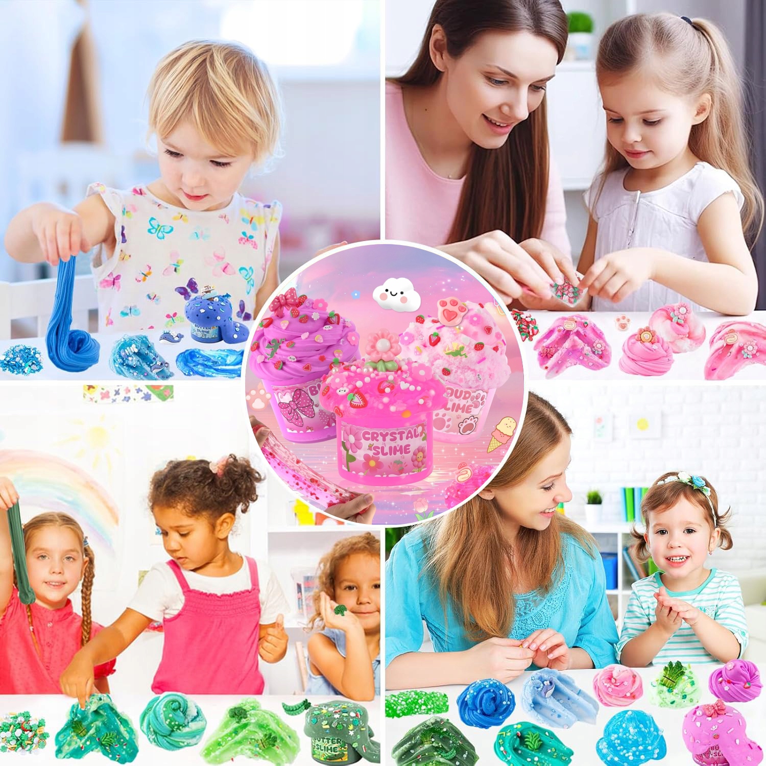 Zestaw robienia slime masa plastyczna fabryka pink