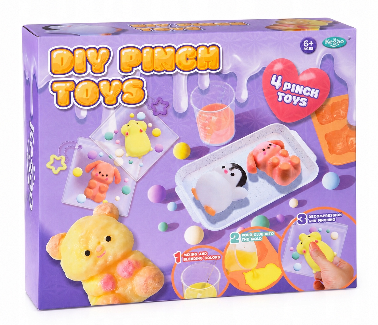 Squishy sliamo kūrimo rinkinys su žvėrelių masėmis