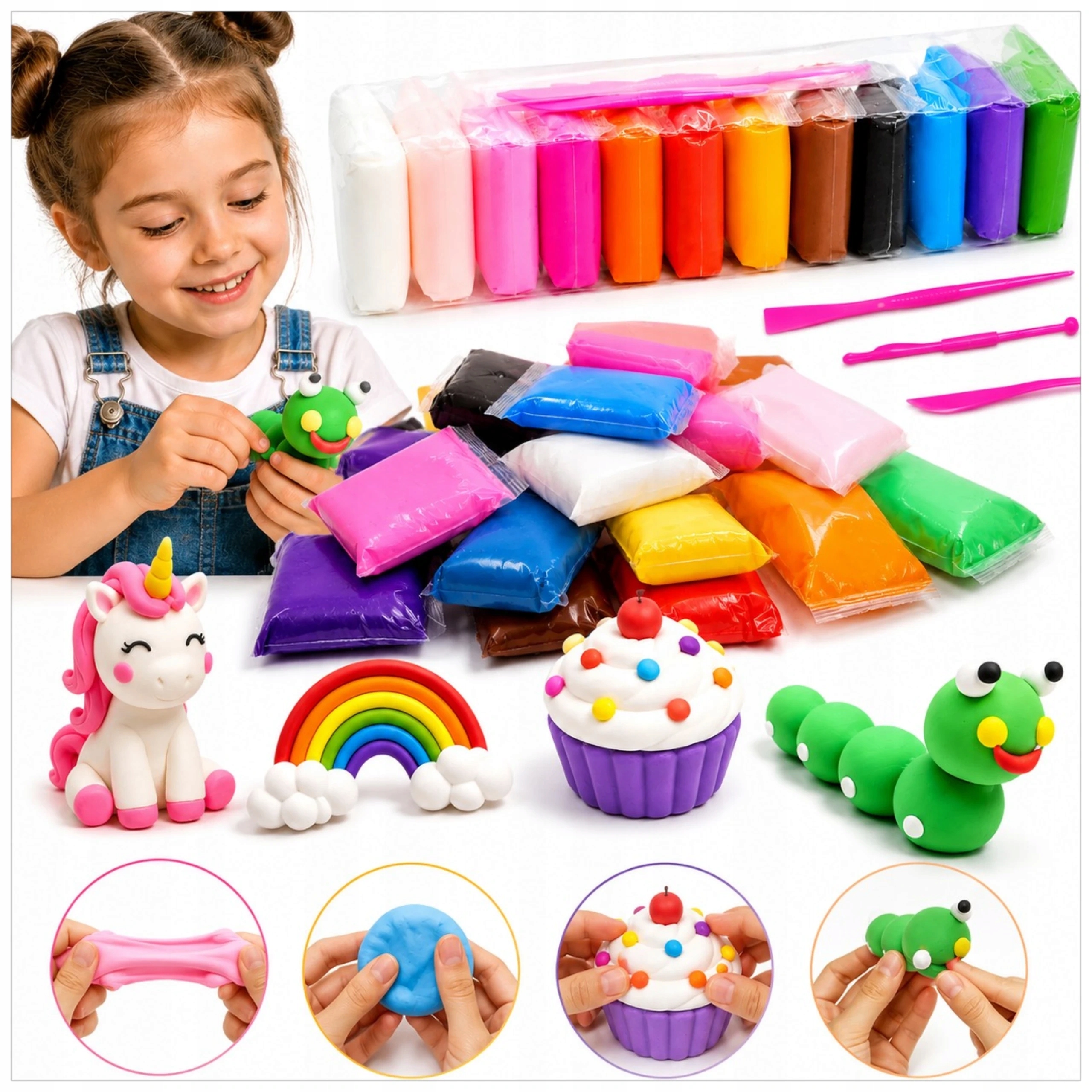 Toys spalvinga polimerinė plastelina 12 spalvų