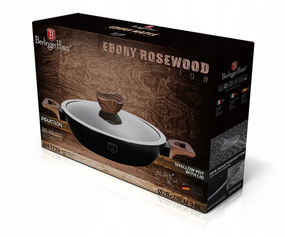 BH-1739 - Žemas vazonas 28 cm Berlinger Haus Ebony Rosewood kolekcija